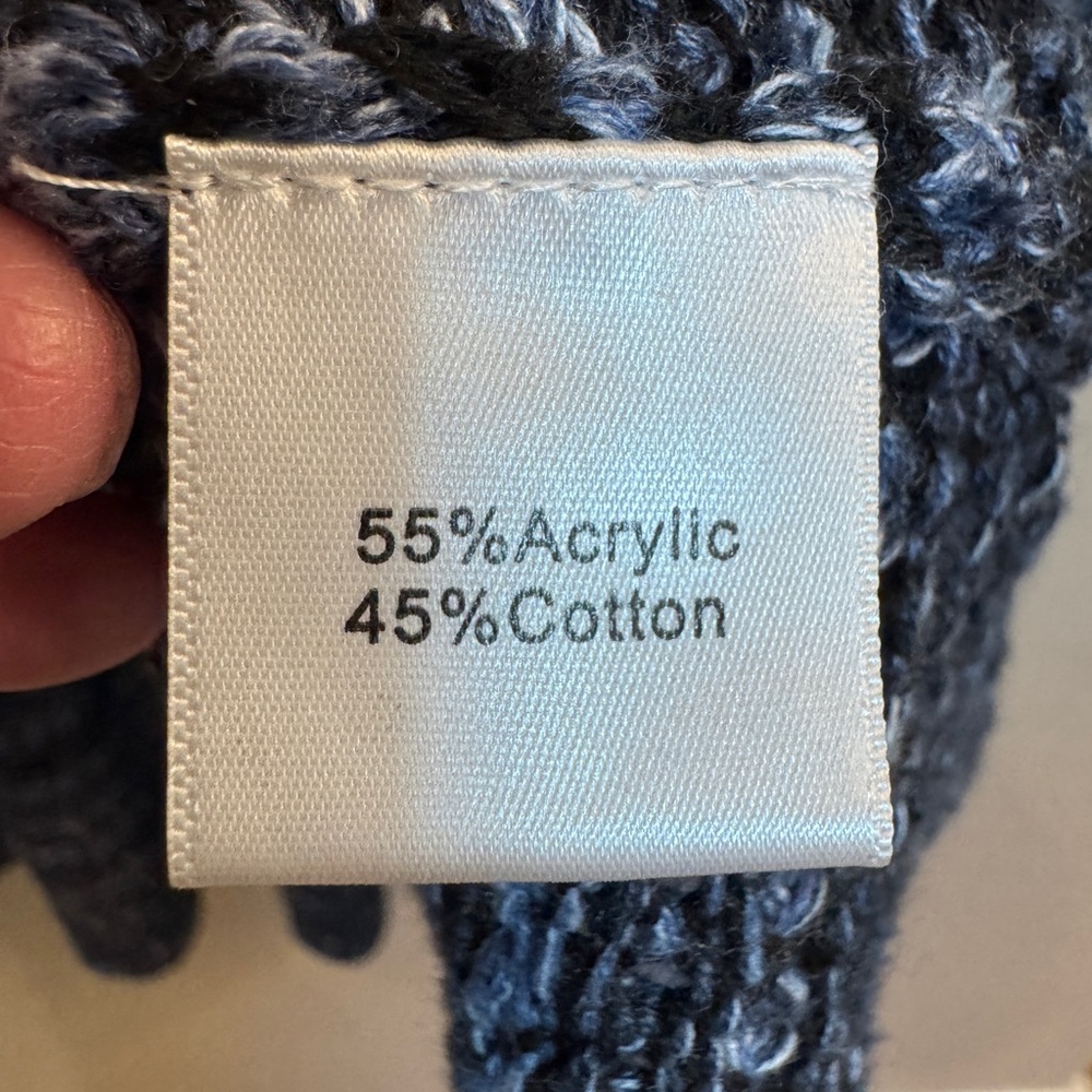 Blue cardigan sweater - Picture 8 of 9